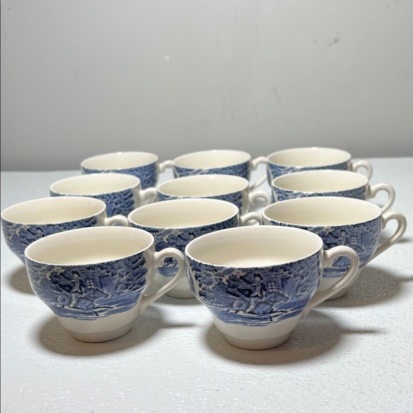 Liberty Blue Other - Vintage 1975 Liberty Blue 3.5" Teacup Historic Paul Revere-Set of 11